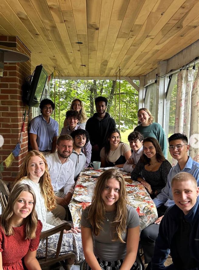 Students from different campuses hanging out together