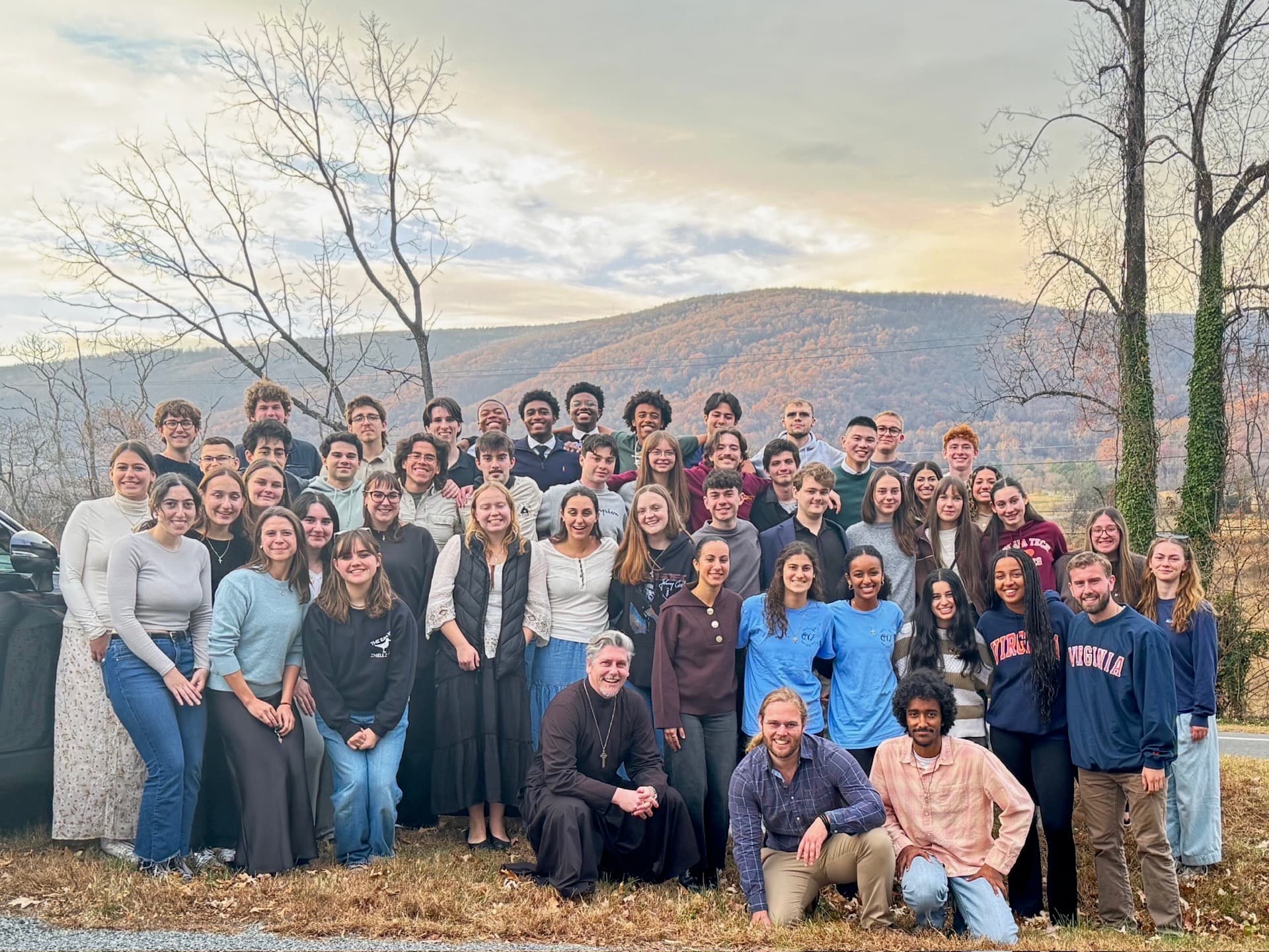 The OCF community gathered in the Blue Ridge Mountains at a fall retreat