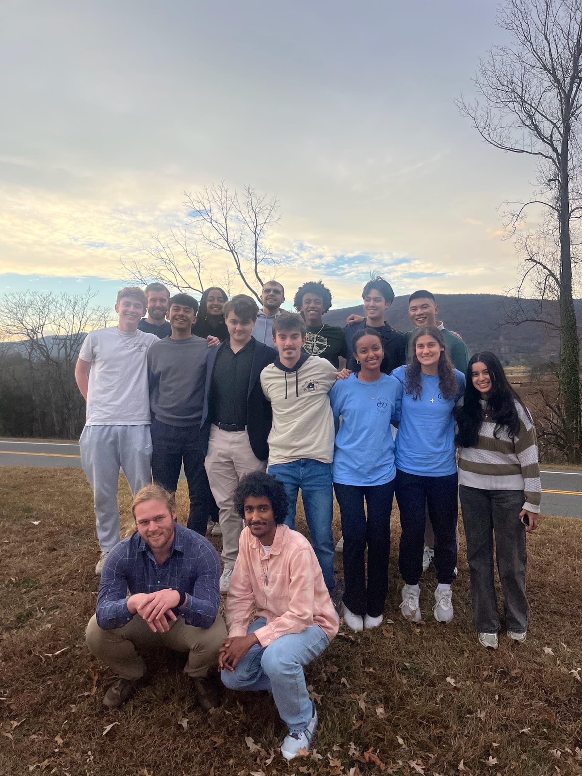 OCF students posing together during a retreat
